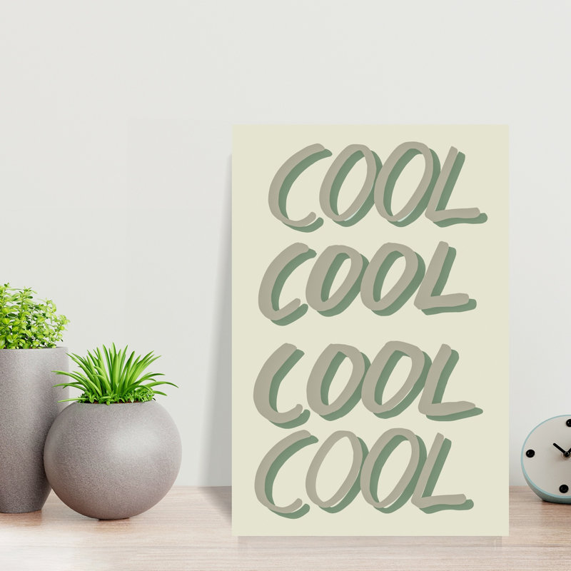 Impression d'art contemporain abstrait «Cool Word Art», H 18 po x l 12 po