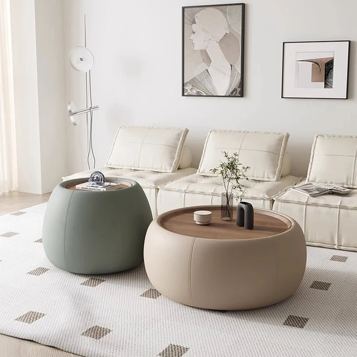 Myani Lift Top Pedestal Coffee Table, 36cm H x 116cm L x 116cm W, Green Big
