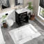 Meuble-lavabo 24 po avec rangement et rangement en bois massif et MDF