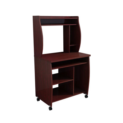 Chariot utilitaire avec support à épices sur roulettes verrouillables, dos ouvert pour écran d'ordinateur à micro-ondes, glissières d'extension en métal pour tablette coulissante, rangement de différents types de choses dans des roues mobiles, plateau à ustensiles