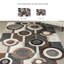 Tapis géométrique noir / brun / crème Ballew-1555069778