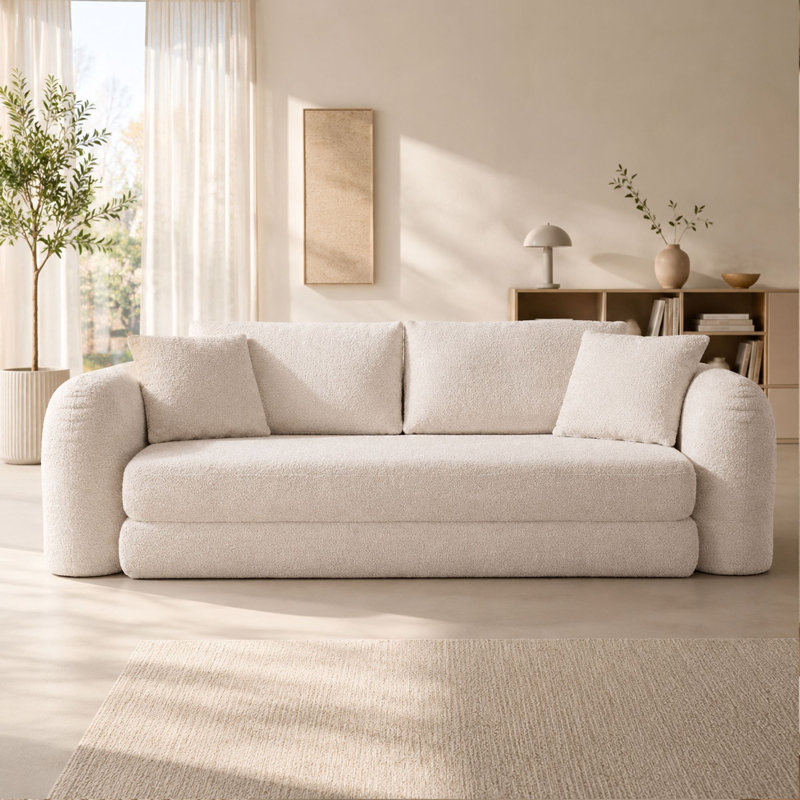 2 Seater Sofa Bed, Beige
