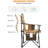 Padded Folding Chair with Cupholder, Cooler, and Pocket, Khaki (2 Pack)