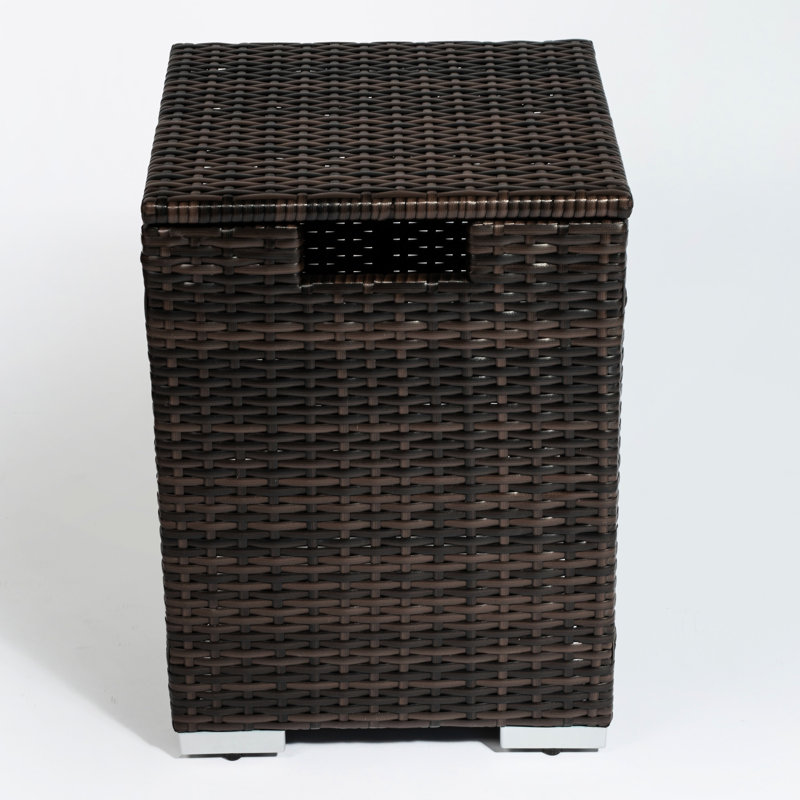 Gas Cylinder Cover Outdoor - 20lbs Propane Tank Dark Brown With Steel Breathtaking 16x16x22in Frame 16x16x22 Inch