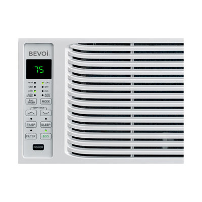 Climatiseur de fenêtre Bevoi 5 000 BTU avec télécommande 115 V en blanc