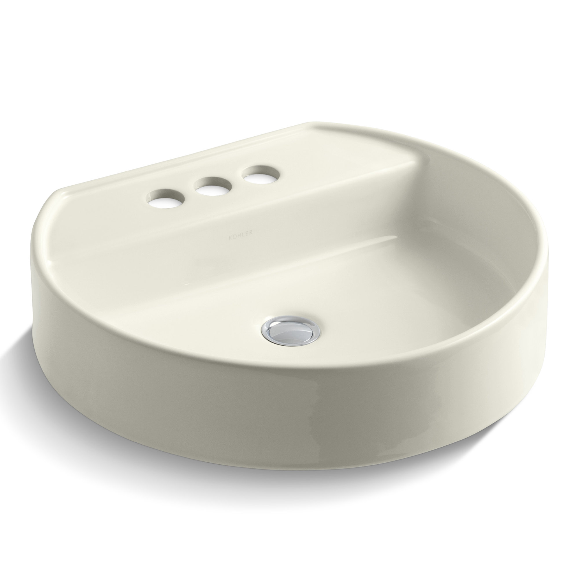 Chord Wading Pool Vessel Bathroom Sink, 4" Centers, Biscuit
