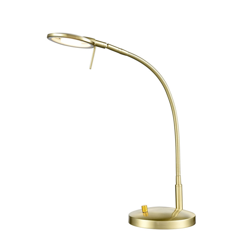 Lampe de table en métal Dessau, Laiton satiné