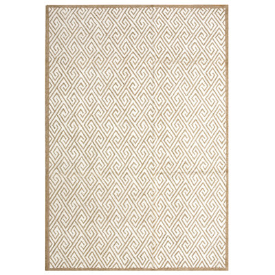 Tapis crocheté American en brun / beige