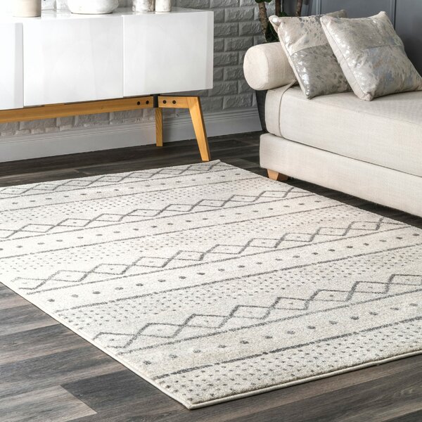 Union Rustic Januario Performance Off-White Rug & Reviews | Wayfair