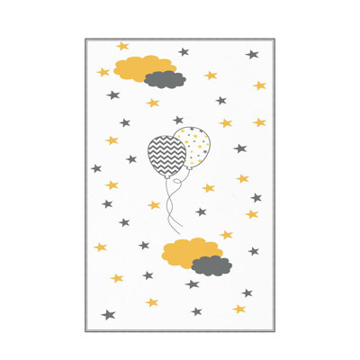 Tapis tissé élégant, 4 x 6 pieds, 100% polyester | Antibactérien, impression numérique 3D, dessous en feutre de PVC antidérapant | Lavable à la machine, d'une hauteur de poils de 0,4 po, parfait pour le décor du salon et de la chambre à coucher
