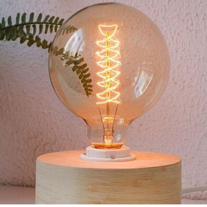 Large Amber Edison Globe Bulb