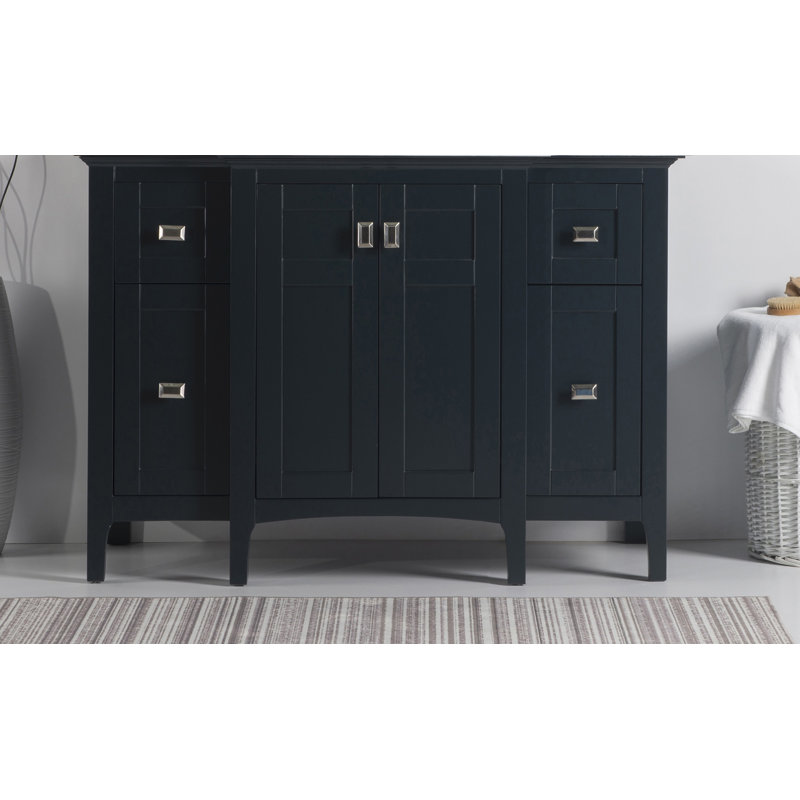 Base de meuble-lavabo simple 48 po Milani seulement, Gris foncé