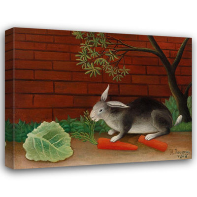 Art sur toile tendue Red Barrel Studio® Rousseau, Henri, «The Rabbits Meal», 1908