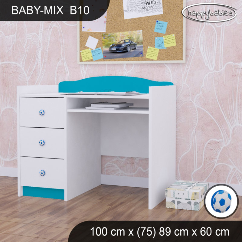 100cm Computer Desk, Blue