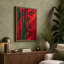 Crimson Bamboo Japandi - Wrapped Canvas-1309881762-1309881773