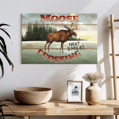 Plaque murale «Moose Crossing I»