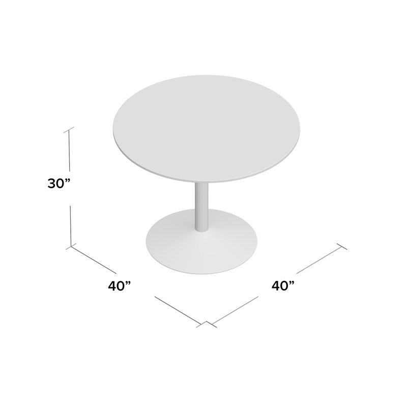 Doral Round Metal Base Dining Table