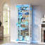 Vitrine à 7 niveaux avec tablettes réglables, lumières RVB, capteur de mouvement et panneau arrière de miroir-1364078494