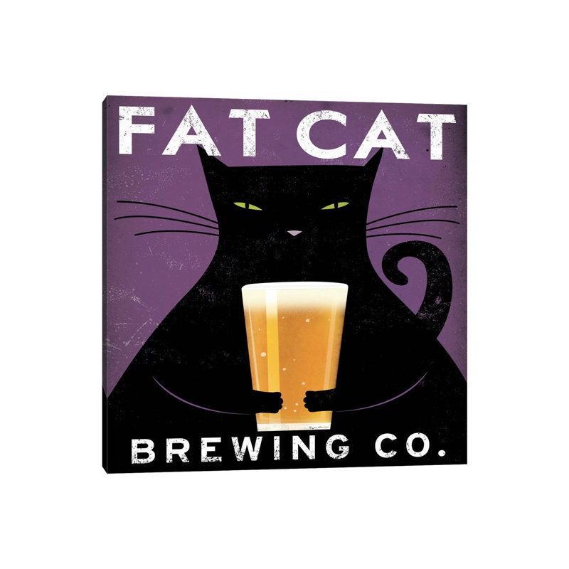Fat Cat Brewing Co. by Ryan Fowler - Wrapped Canvas Painting, 93.98 cm H x 93.98 cm W x 3.175 cm D
