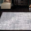 Wool Abstract Area Rug in Gray/White