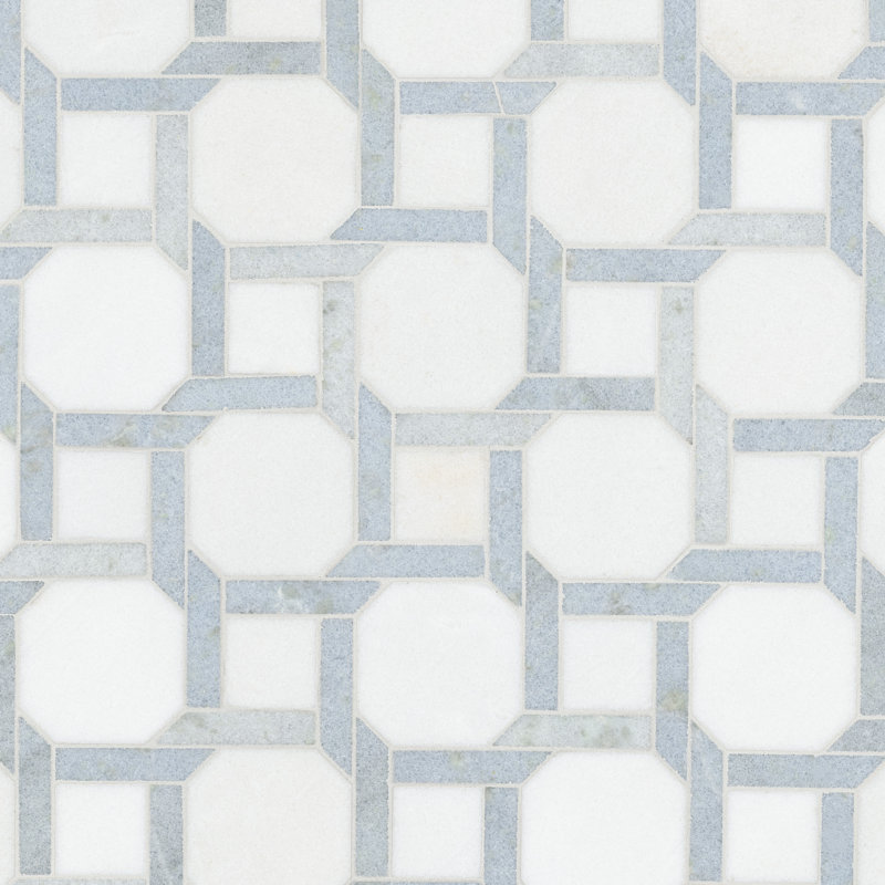 Carreau de mosaïque en marbre poli 11 po x 11 po Loredana