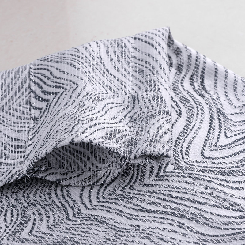 Ensemble de rideau obscurcissant Crystal Waves, Gris anthracite, 54" W x 84" L