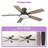 Karlena 52'' ModernDimmable Flush Mount Ceiling Fan with Led Lights and Remote Control 3CCT Reversible DC Motor 6-Speed Timer-1735260457-1735260462