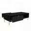 Table basse Mid-Century moderne avec tiroirs doubles - Noir