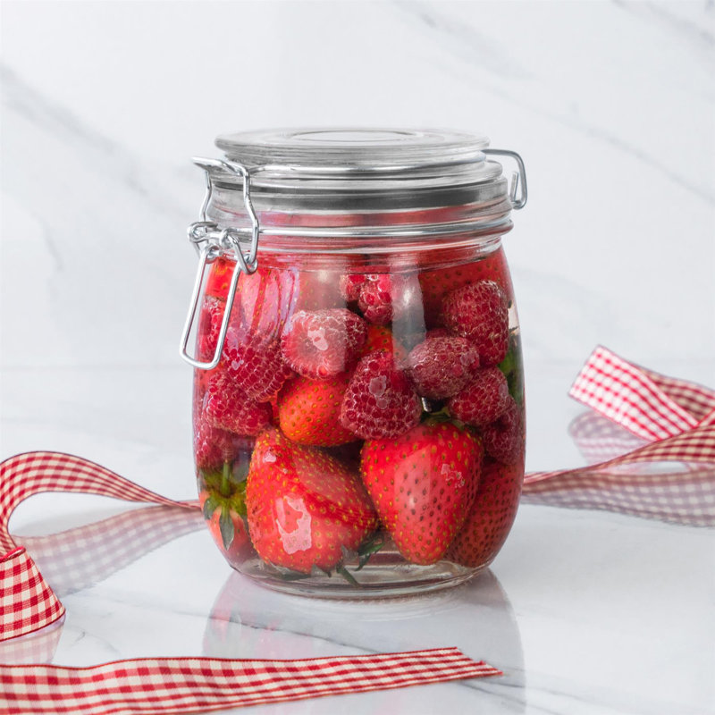 Glass Jar - Set of 6, 14cm H x 10cm W x 10cm D