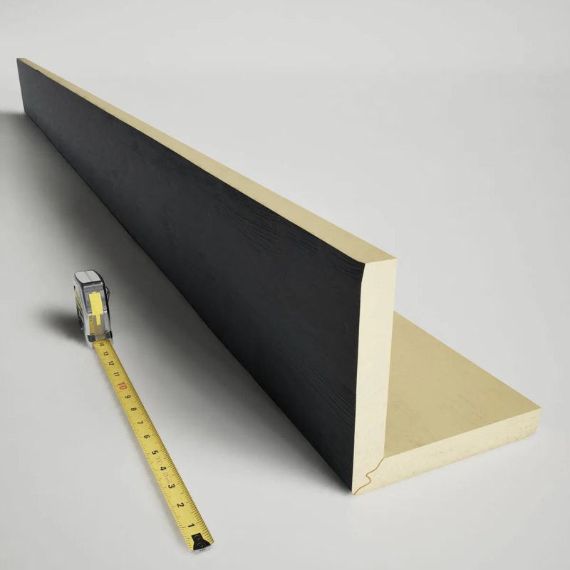 Planche de poutre en faux bois Endurathane sablé, H 6 po x l 4 po, Sangria, 8'L