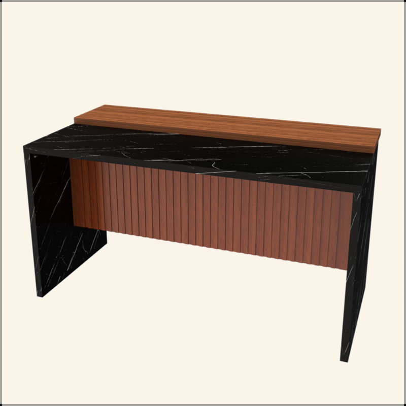 Îlot de cuisine 63 po avec surface d'aspect marbre, lumières DEL et grille de 63 po pour la salle à manger et le salon