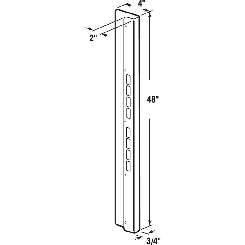 Ensemble de renfort Mega-Jamb de Prime-Line pour reculées de 2-3 / 8 po, pour portes de 1-3 / 4 po (1 ensemble)