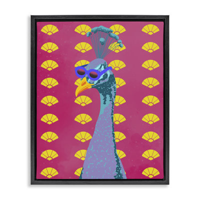 Cadre flottant Vibrant Mod Peacock, design par Marcus Prime