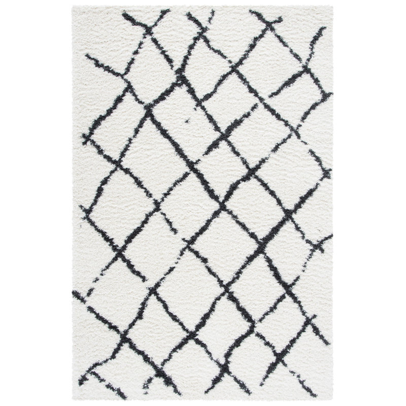 Rodgers Berber Shag Performance Abstract Rug, Rectangle 3' x 5'