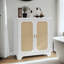 Buffet 31,5 "en rotin avec buffet décoratif et console de cuisine