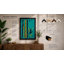 Bamboo in Turquoise Minimalist - Framed Print-1522920884-1522920875