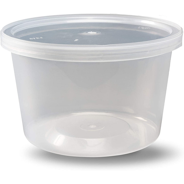DuraHome - Deli Containers with Lids 8 oz. Leakproof - 40 Pack Plastic  Microwavable Clear Food Storage Container/Slime Premium Heavy-Duty Quality