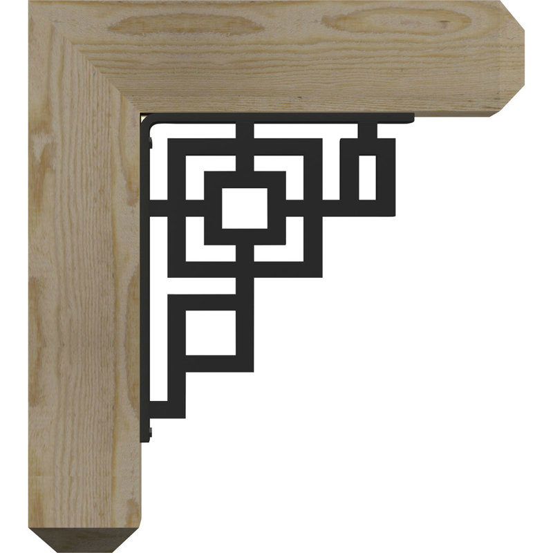 Support de fer Eris, H 16 po x P 13 1/2 po, Sapin de Douglas l 3 1/2 po x T 4 po (lisse)