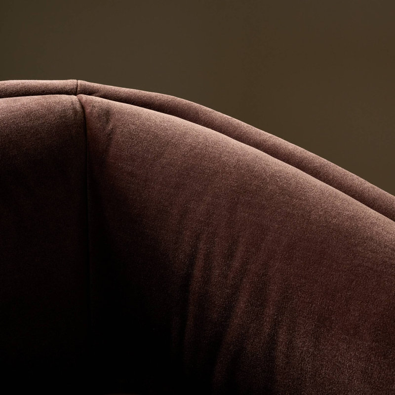 Presley Upholstered Swivel Chair, Monte Chocolate