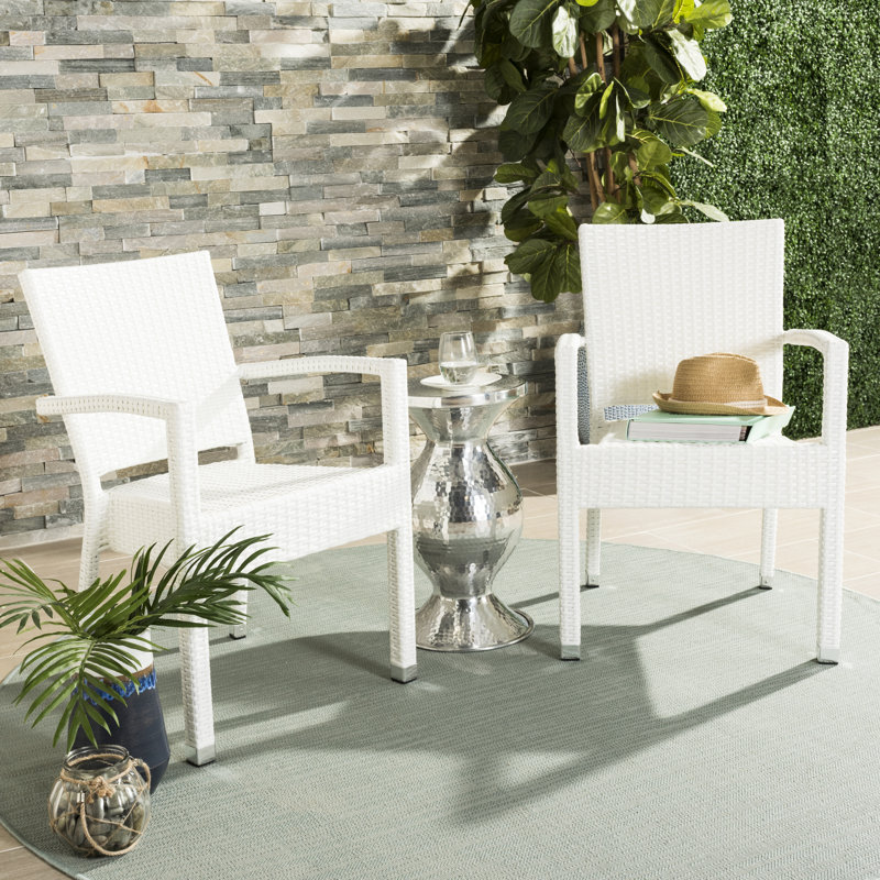 Chaise de patio empilable Key Vista, blanc
