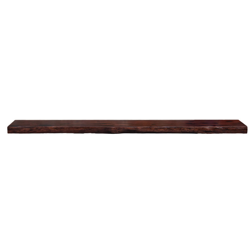 Manteau de cheminée en bois d'acacia Elements FSC, 60 po x 1,8 po, espresso