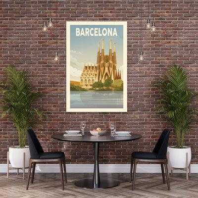 Reflet de la Sagrada Familia à Barcelone - Architecture contemporaine - Affiche murale