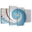 Escalier en colimaçon bleu Lilie-108834947