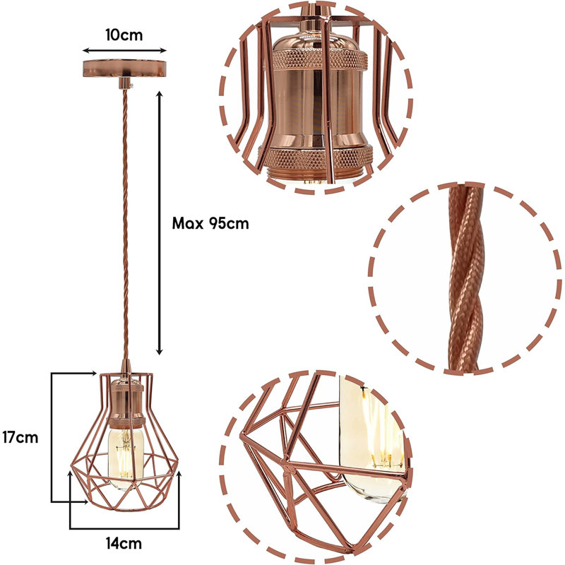 1 - Light Rose Gold Pendant