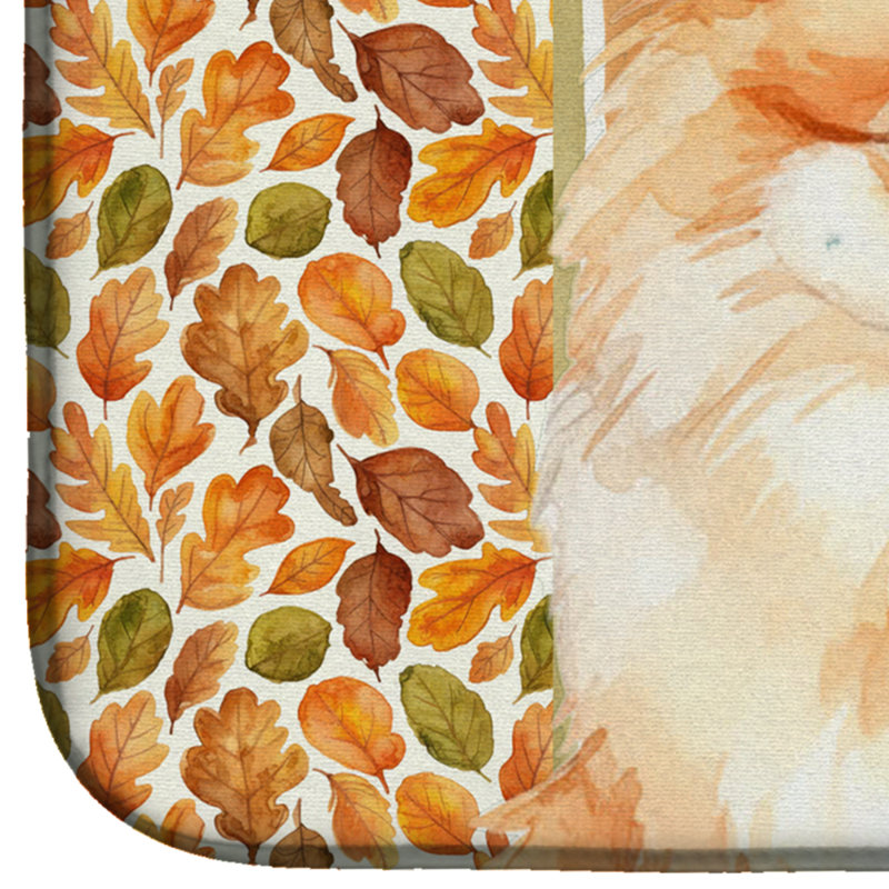 Pomeranian Heirloom Fall Dish Drying Mat