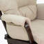 Chaise berçante de chambre de bébé avec repose-pieds, coussin épais et base en bois