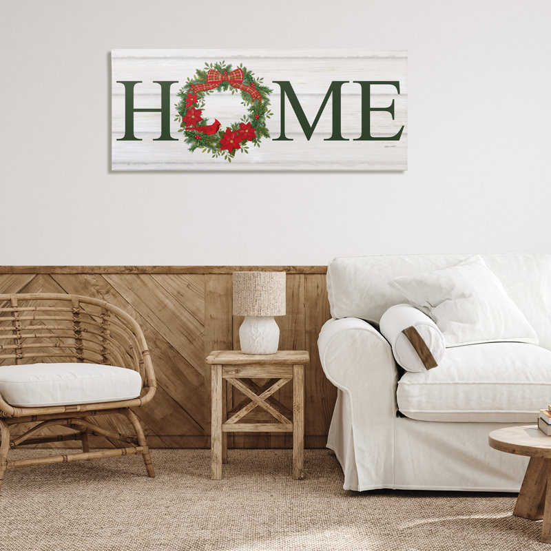 Art mural sur toile Home Home, H 20 po x l 48 po