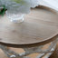 Grande table d'appoint 23 po blanche vieillie
