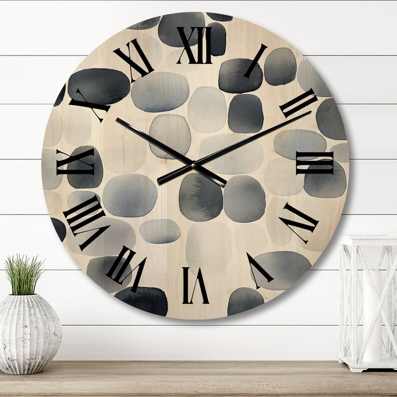 Horloge murale en bois surdimensionnée rétro, Petit