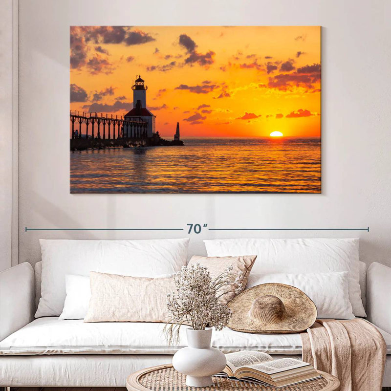 Aletra Michigan City East Light, 34" H x 51" W